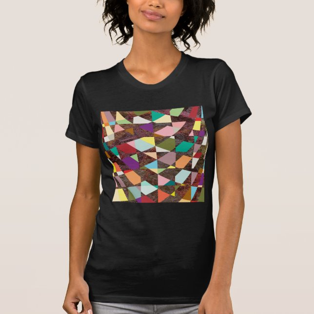 Abstract Colors Glitter T-Shirt (Front)