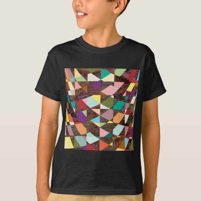 Abstract Colors Glitter T-Shirt (Front)