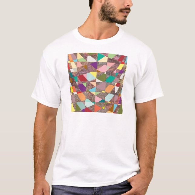 Abstract Colors Glitter T-Shirt (Front)