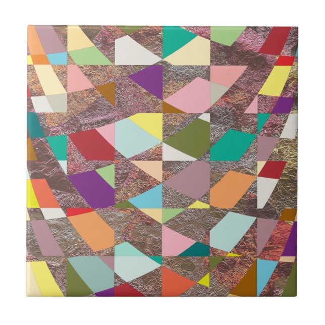 Abstract Colors Glitter Tile (Front)