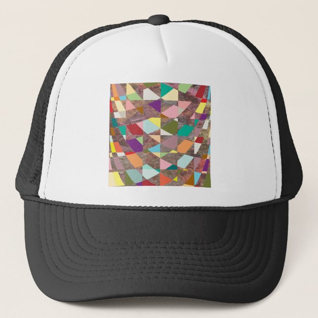 Abstract Colors Glitter Trucker Hat (Front)