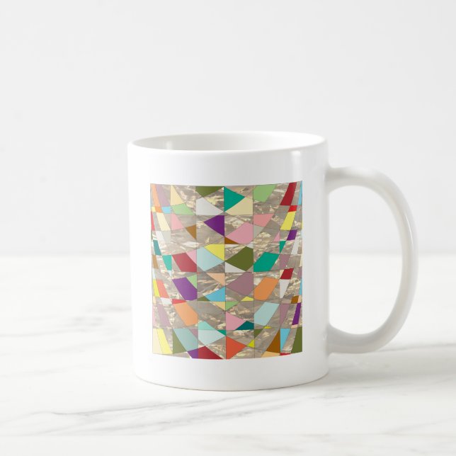 Abstract Colors Gold Coffee Mug (Right)