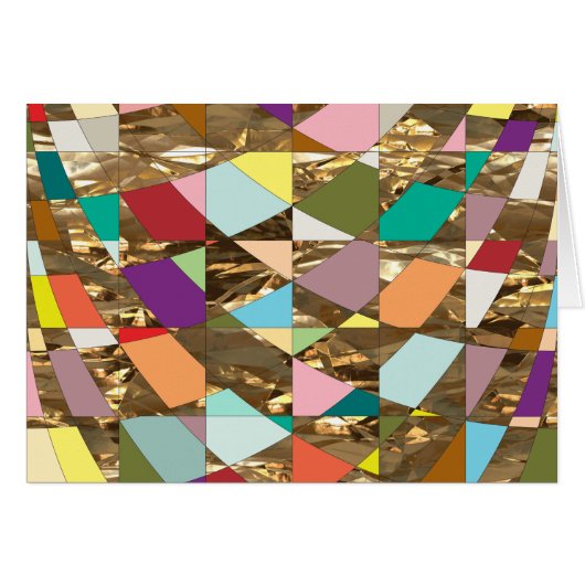 Abstract Colors Gold Foil (Front Horizontal)