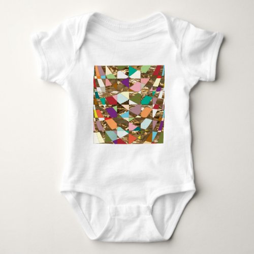 Abstract Colors Gold Foil Baby Bodysuit