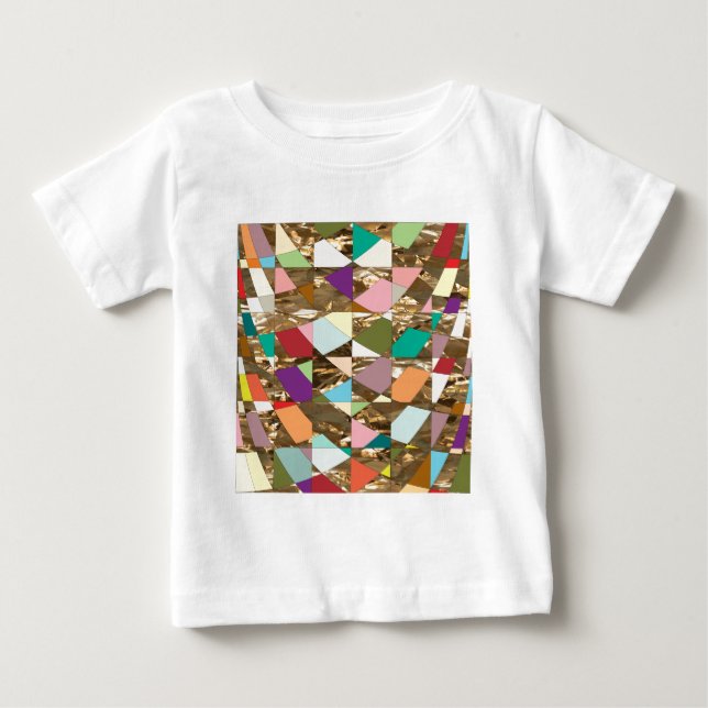Abstract Colors Gold Foil Baby T-Shirt (Front)