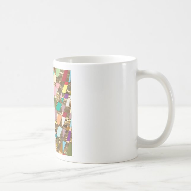 Abstract Colors Gold Foil Coffee Mug (Right)