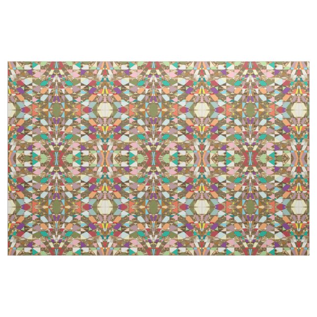 Abstract Colors Gold Foil Fabric (Fat Quarter)