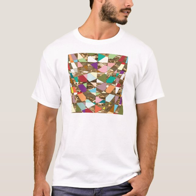 Abstract Colors Gold Foil T-Shirt (Front)