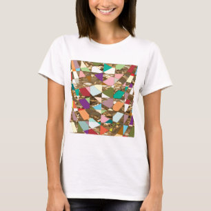 Abstract Colors Gold Foil T-Shirt
