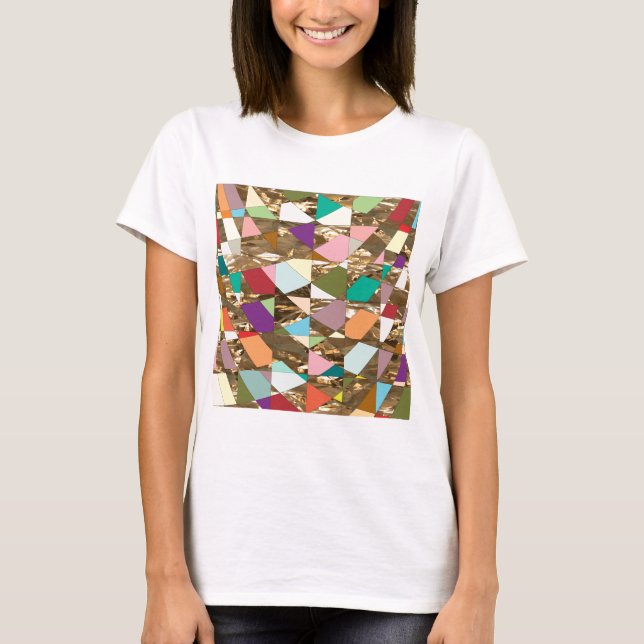 Abstract Colors Gold Foil T-Shirt (Front)