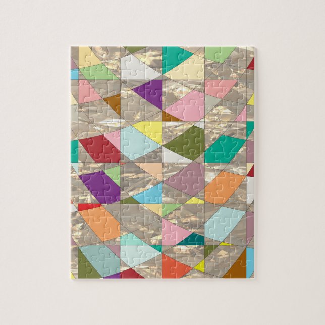 Abstract Colors Gold Jigsaw Puzzle (Vertical)