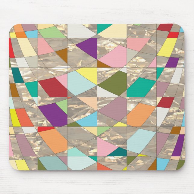 Abstract Colors Gold Mouse Pad (Front)