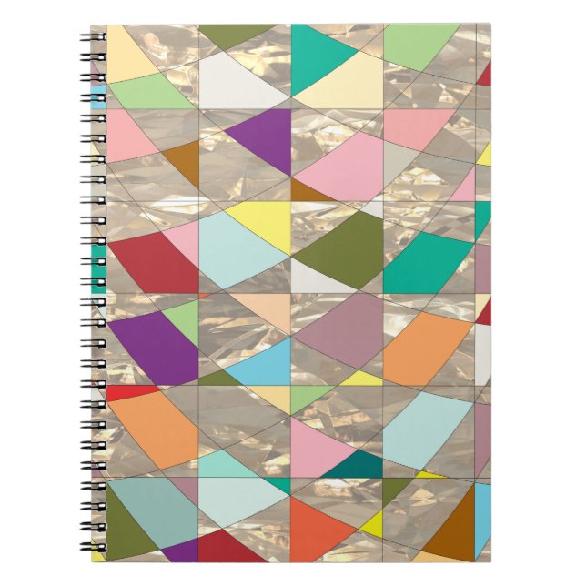 Abstract Colors Gold Notebook (Front)