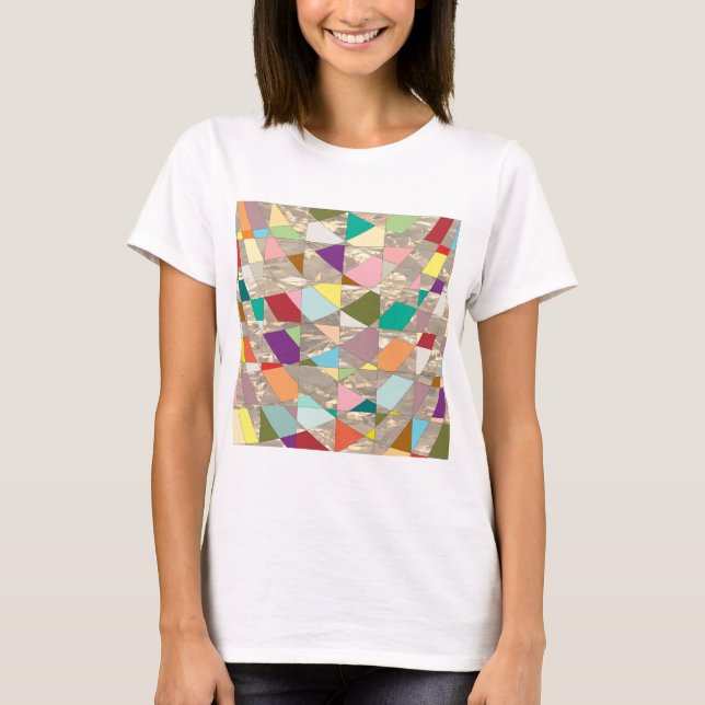 Abstract Colors Gold T-Shirt (Front)