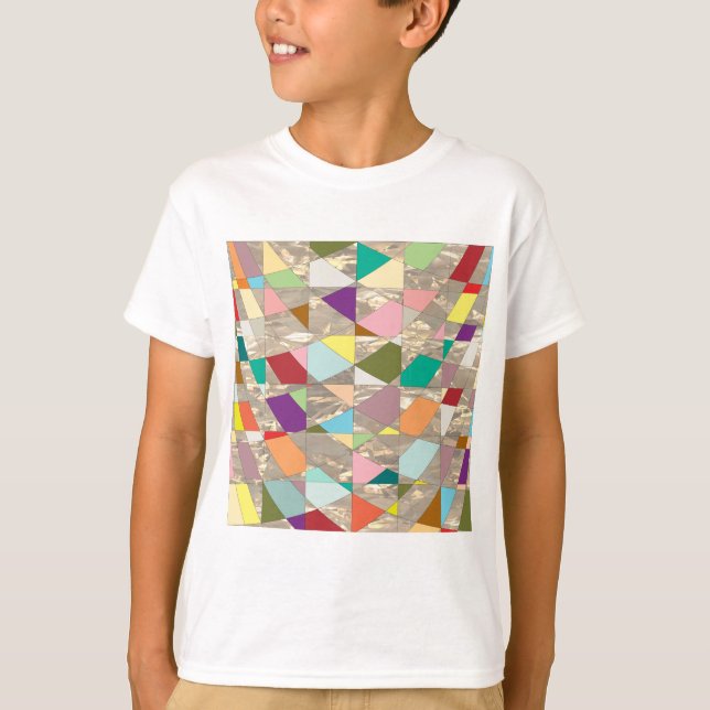Abstract Colors Gold T-Shirt (Front)