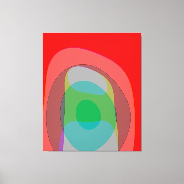 Abstract Colors In Red 210 Canvas Print (Front)