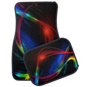 Abstract Colors Lights Car Floor Mat