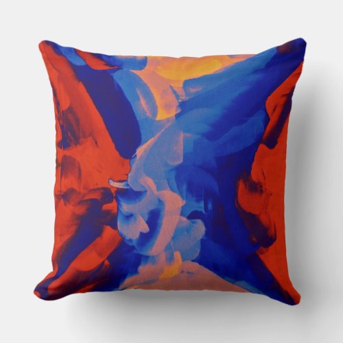 Abstract Colors Painting 10 Throw Pillow