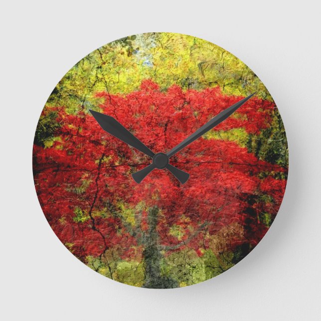 Abstract Colors Painting #2 Round Clock (Front)