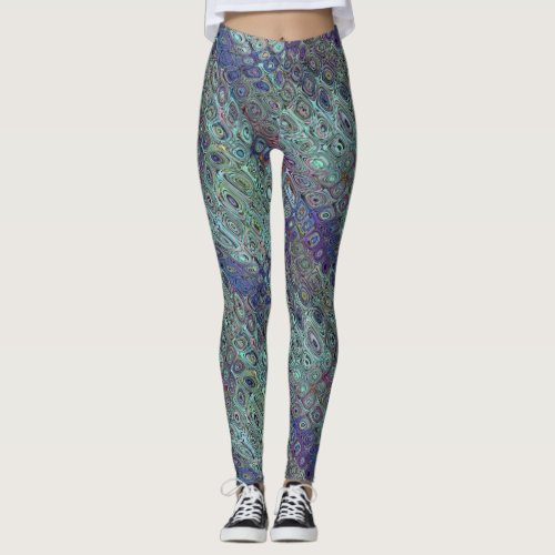 Abstract Colors Pattern Leggings