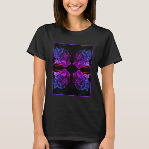 Abstract Colors Rose Fantasy Flower T_Shirt