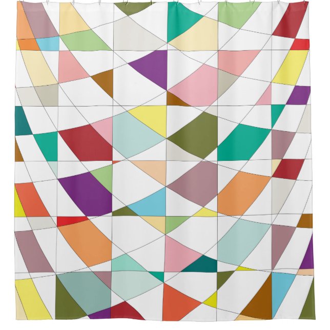 Abstract Colors Shower Curtain (Front)