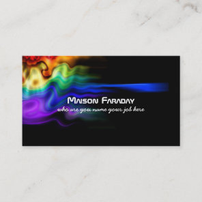 abstract colors splash business card