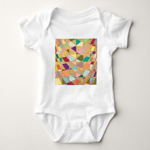 Abstract Colors Sun Burst Baby Bodysuit