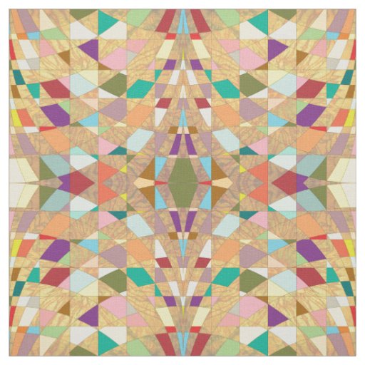 Abstract Colors Sun Burst Fabric