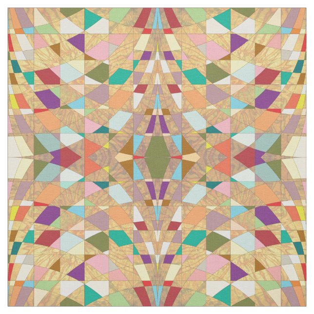 Abstract Colors Sun Burst Fabric (Swatch)