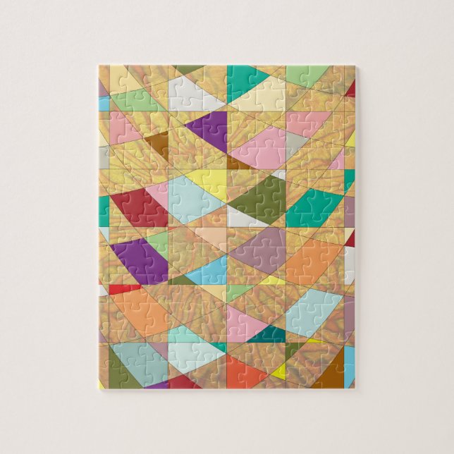 Abstract Colors Sun Burst Jigsaw Puzzle (Vertical)