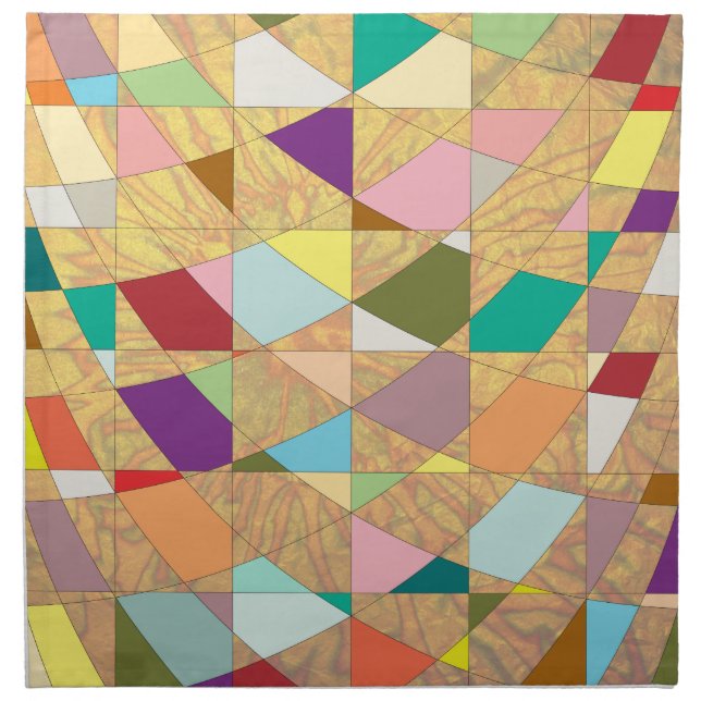 Abstract Colors Sun Burst Napkin (Front)
