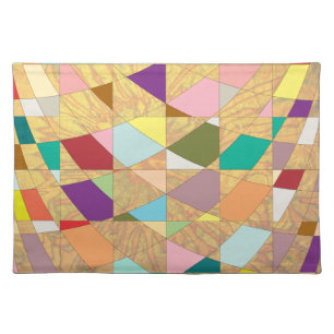 Abstract Colors Sun Burst Placemat