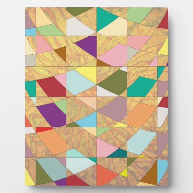 Abstract Colors Sun Burst Plaque (Front)