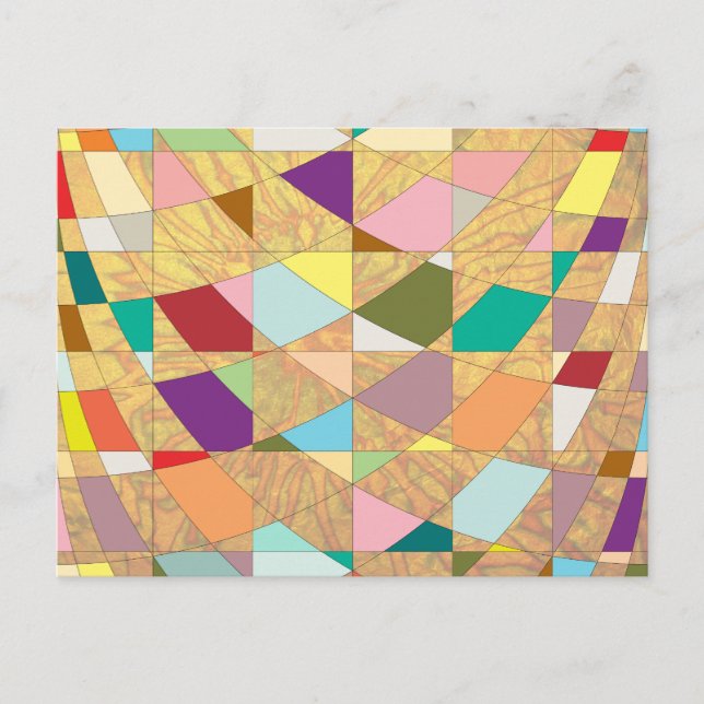 Abstract Colors Sun Burst Postcard (Front)