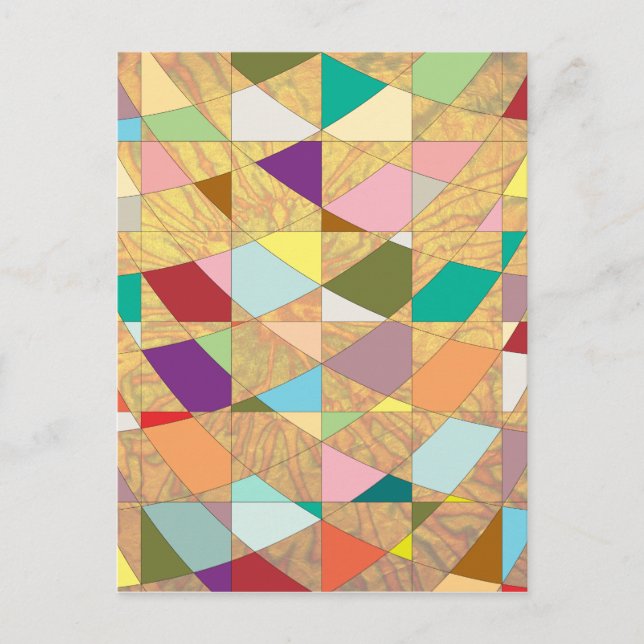 Abstract Colors Sun Burst Postcard (Front)