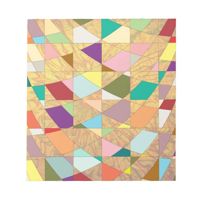 Abstract Colors Sun Burst Scrapbook Paper Notepad (Front)