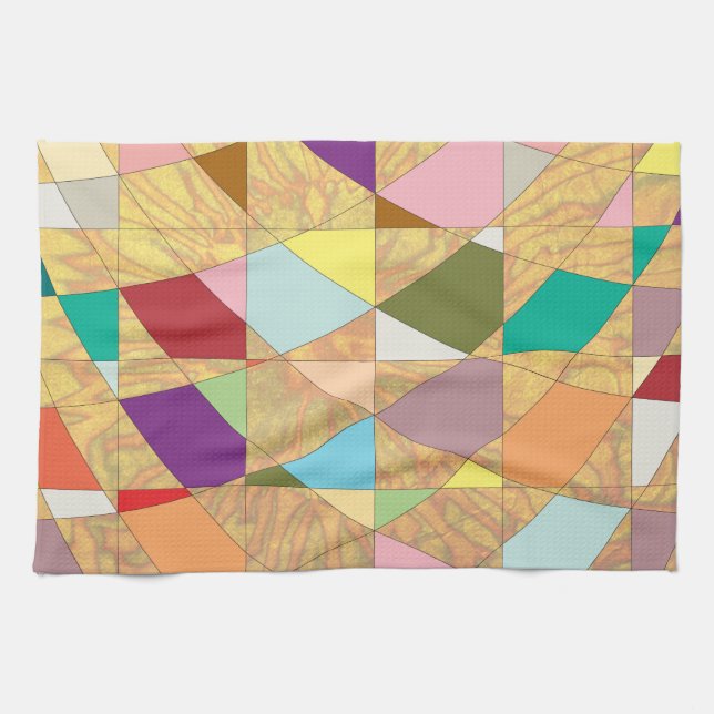 Abstract Colors Sun Burst Towel (Horizontal)
