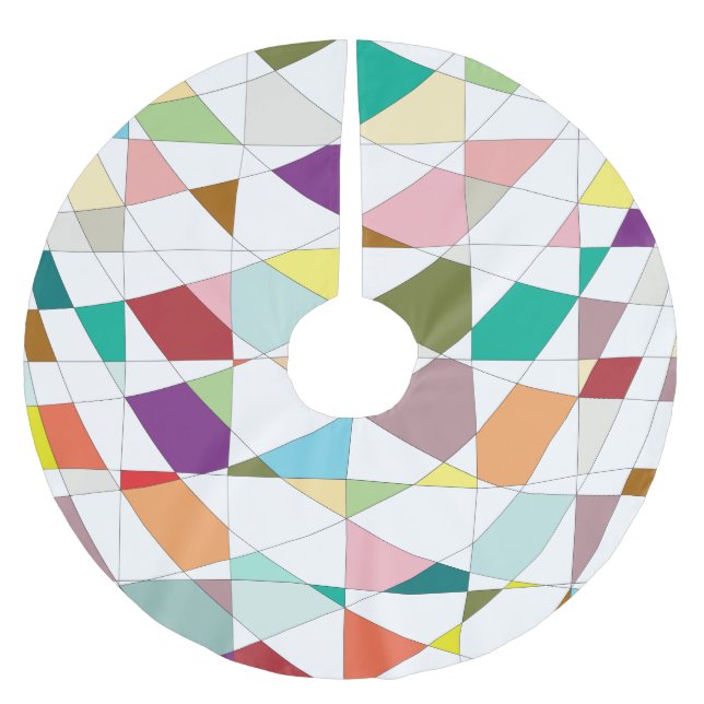 Abstract Colors Tapestry Brushed Polyester Tree Skirt (Front)