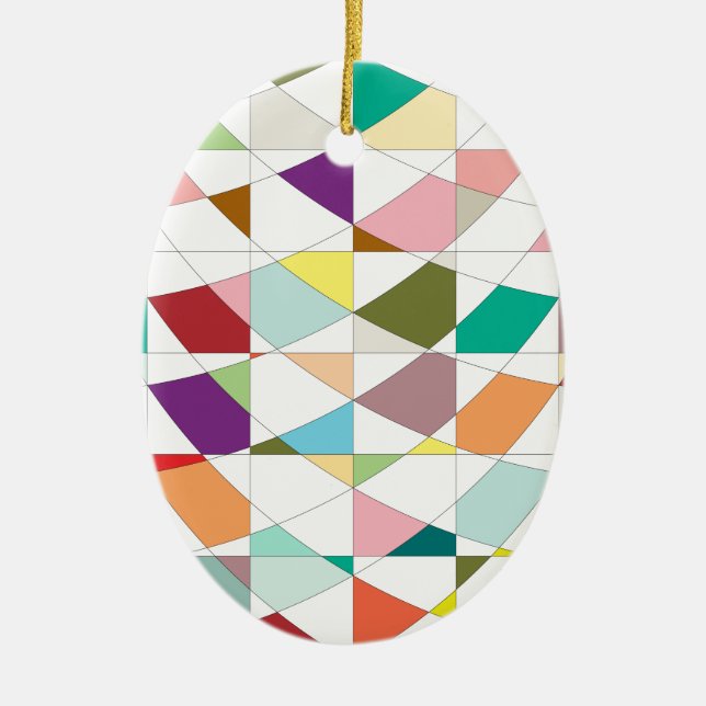Abstract Colors Tapestry Ceramic Ornament (Front)