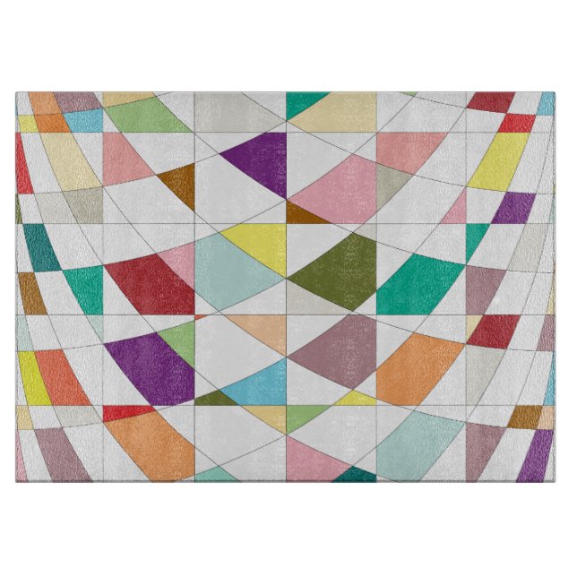 Abstract Colors Tapestry Cutting Board (Front)