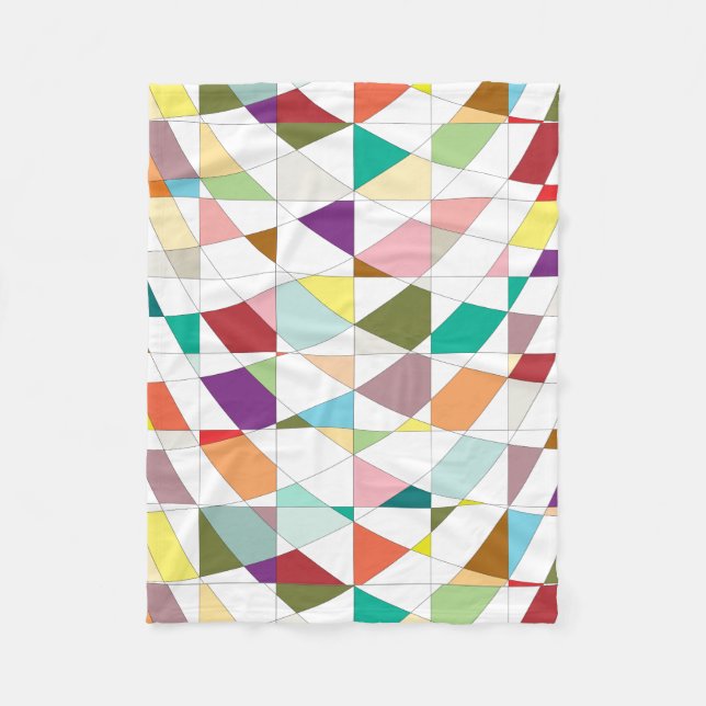 Abstract Colors Tapestry Fleece Blanket (Front)
