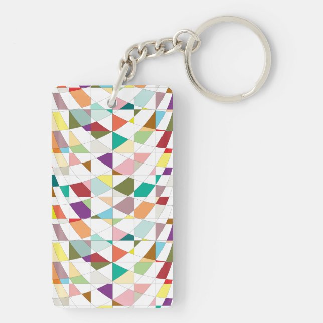 Abstract Colors Tapestry Keychain (Back)