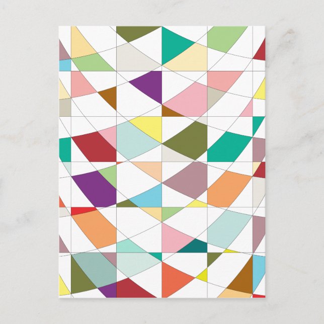 Abstract Colors Tapestry Postcard (Front)
