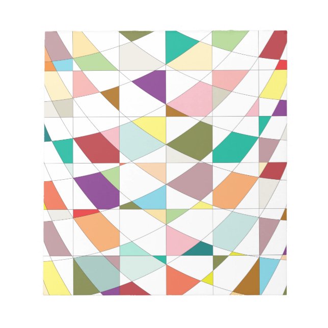 Abstract Colors Tapestry Scrapbook Paper Notepad (Front)