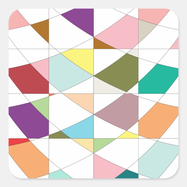 Abstract Colors Tapestry Square Sticker (Front)