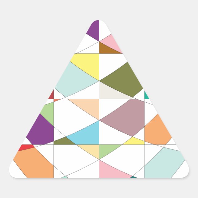 Abstract Colors Tapestry Triangle Sticker (Front)