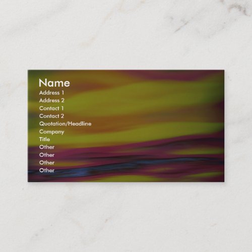Abstract colors texture business card template