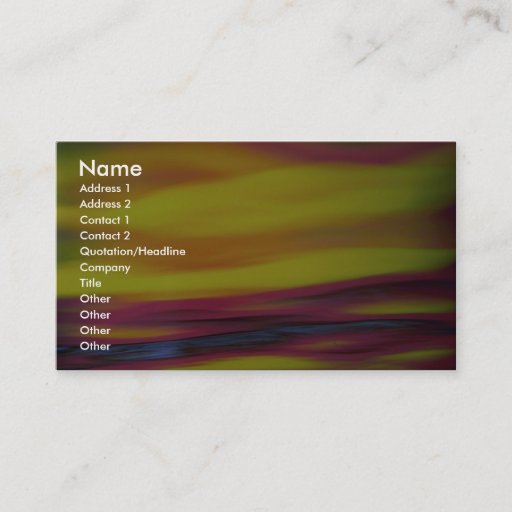 Customizable Abstract colors texture business card template
