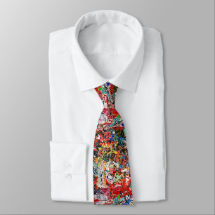 Abstract Colorstorm Modern Art Expressionist Neck Tie